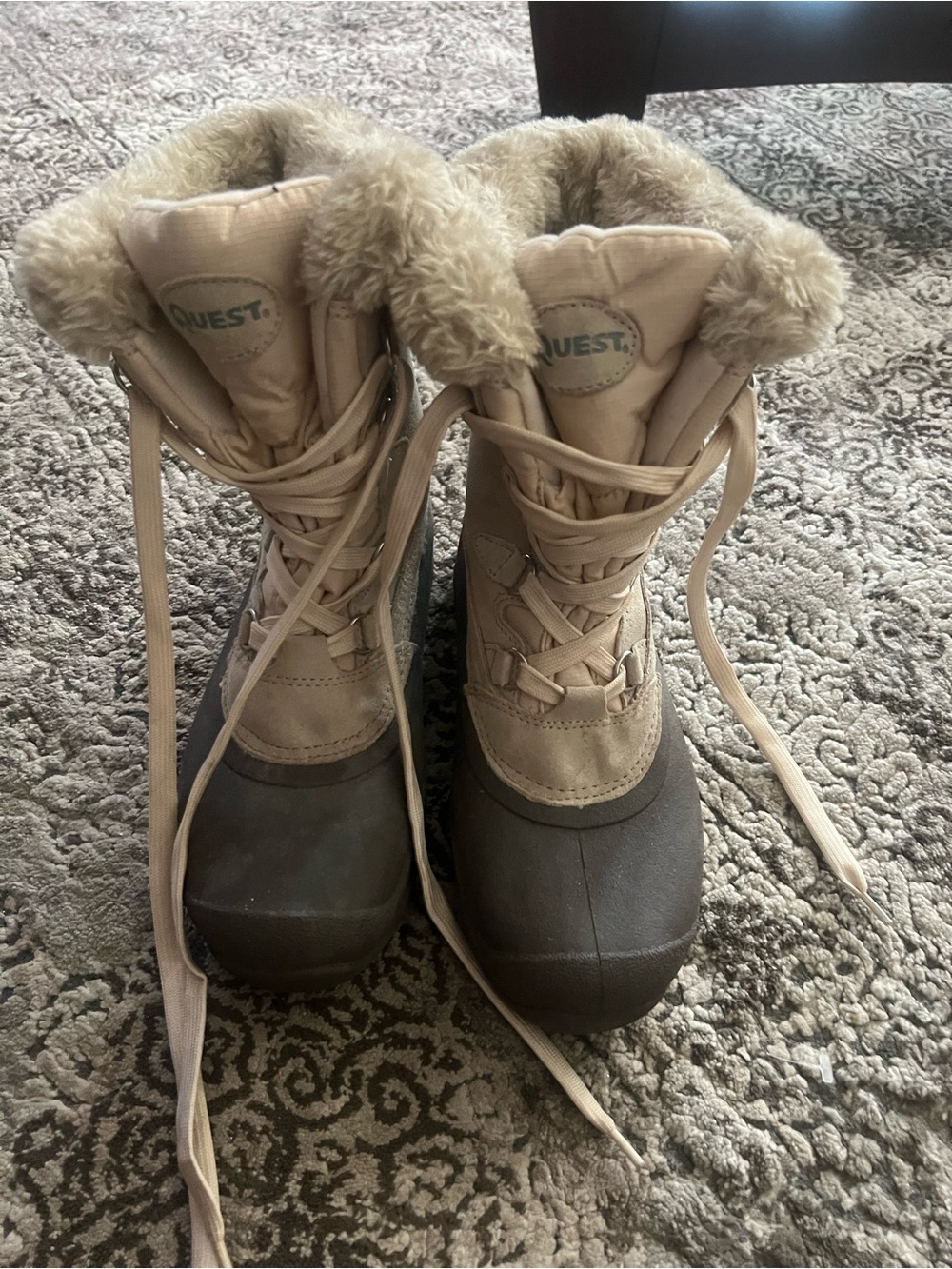 3M Thinsulate Women's Two-Tone Tan and Brown Winter Rain Boots